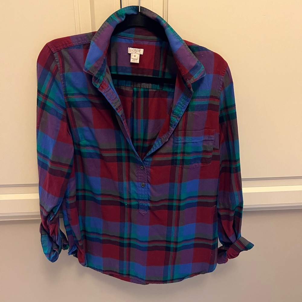 J. Crew Multicolor Plaid Shirt